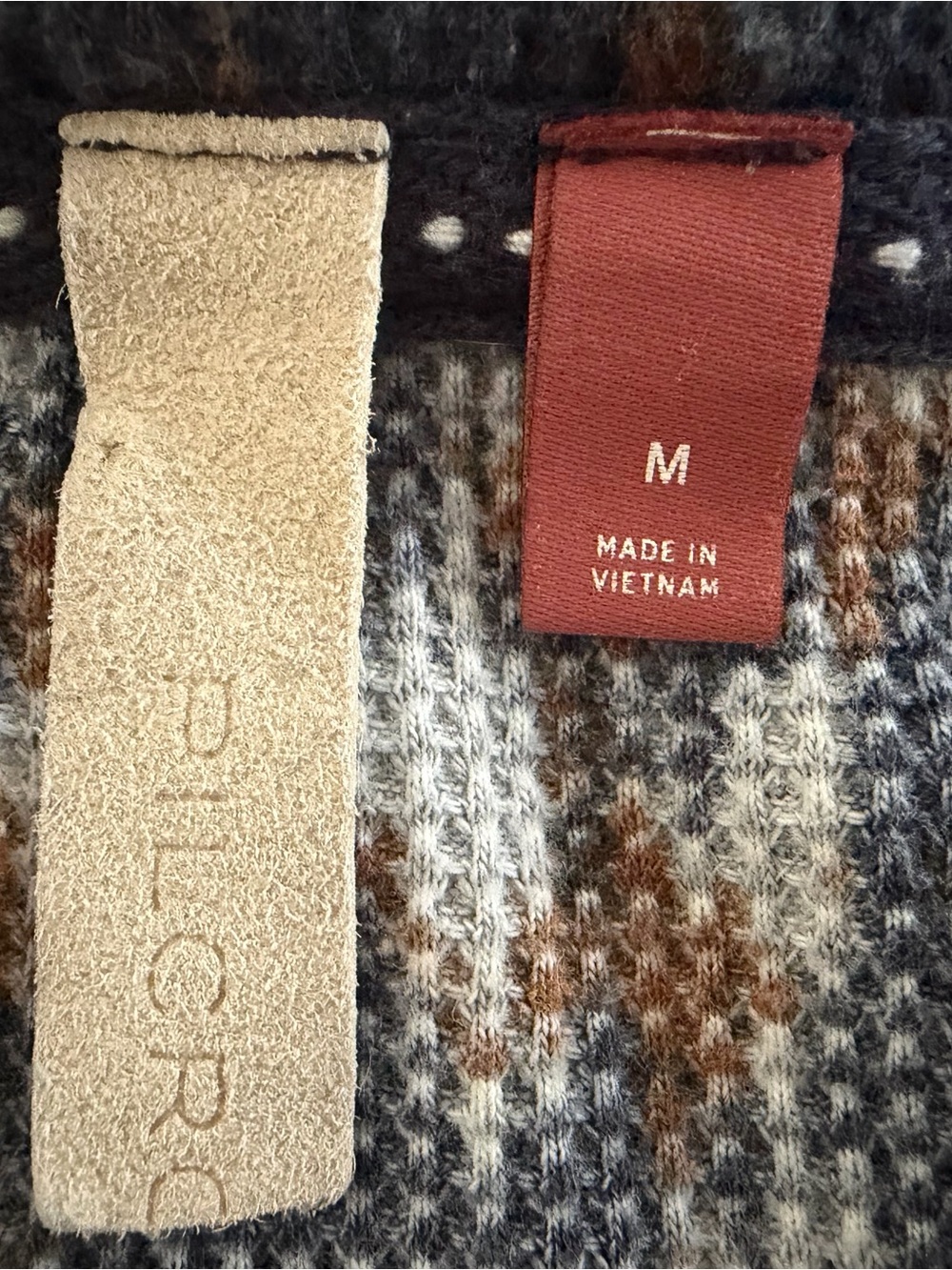 Anthropologie Pilcro Brown Multi V-Neck Ribbed Long Sleeve Top - Picture 5 of 5